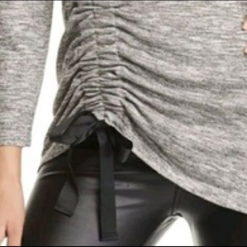 ALISON ANDREWS Long Sleeve Ruched Drawstring Top - Picture 2 of 12